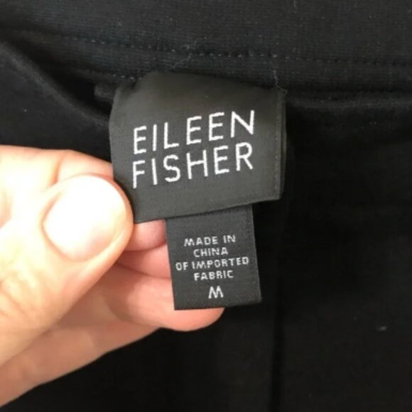 Eileen Fisher Straight Leg Business Casual Black Pants - Size Medium - Picture 3 of 8